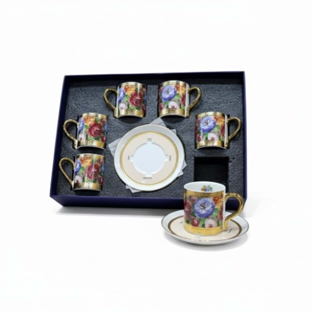 SP10010 -KAHVE FİNCAN TK.GÜL DESEN -SANTRAL