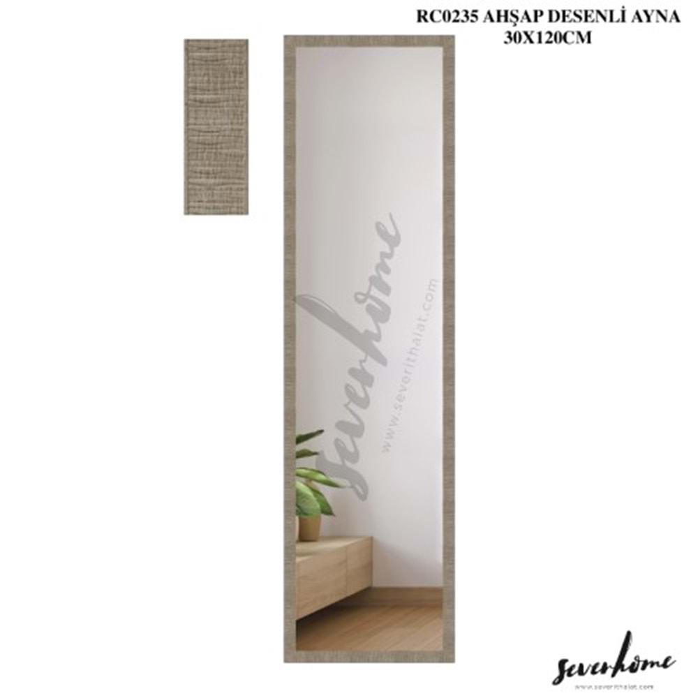 0235-DUVAR AYNASI AHŞAP DESEN 30*120 -SEVER