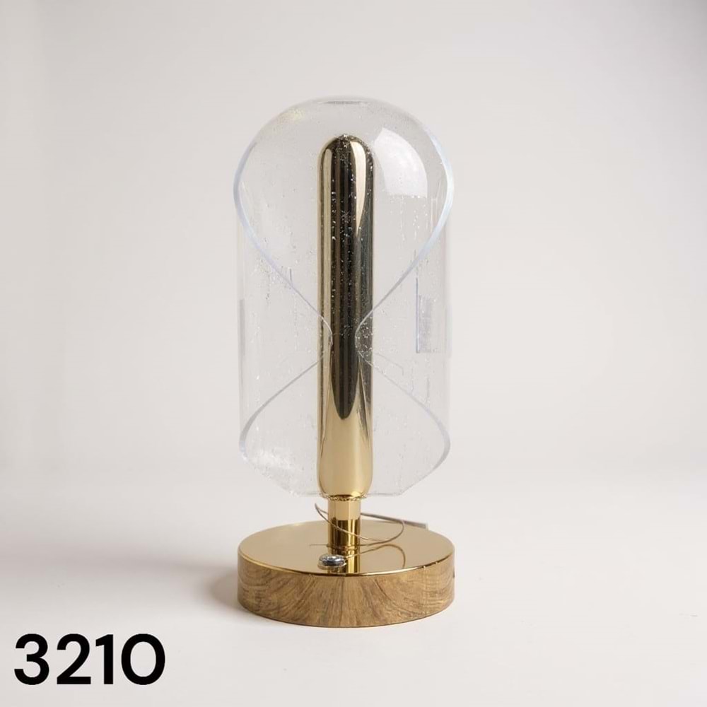 3210 -MASA LAMBASI ŞARZLI KRİSTAL CAM -SEVER