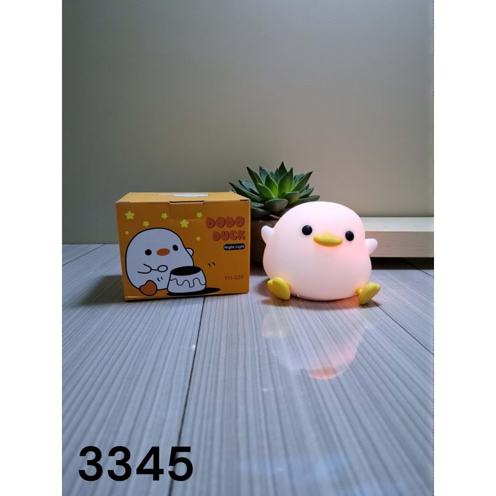 3345 -GECE LAMBASI ŞARZLI SİLİKON KUŞ -SEVER