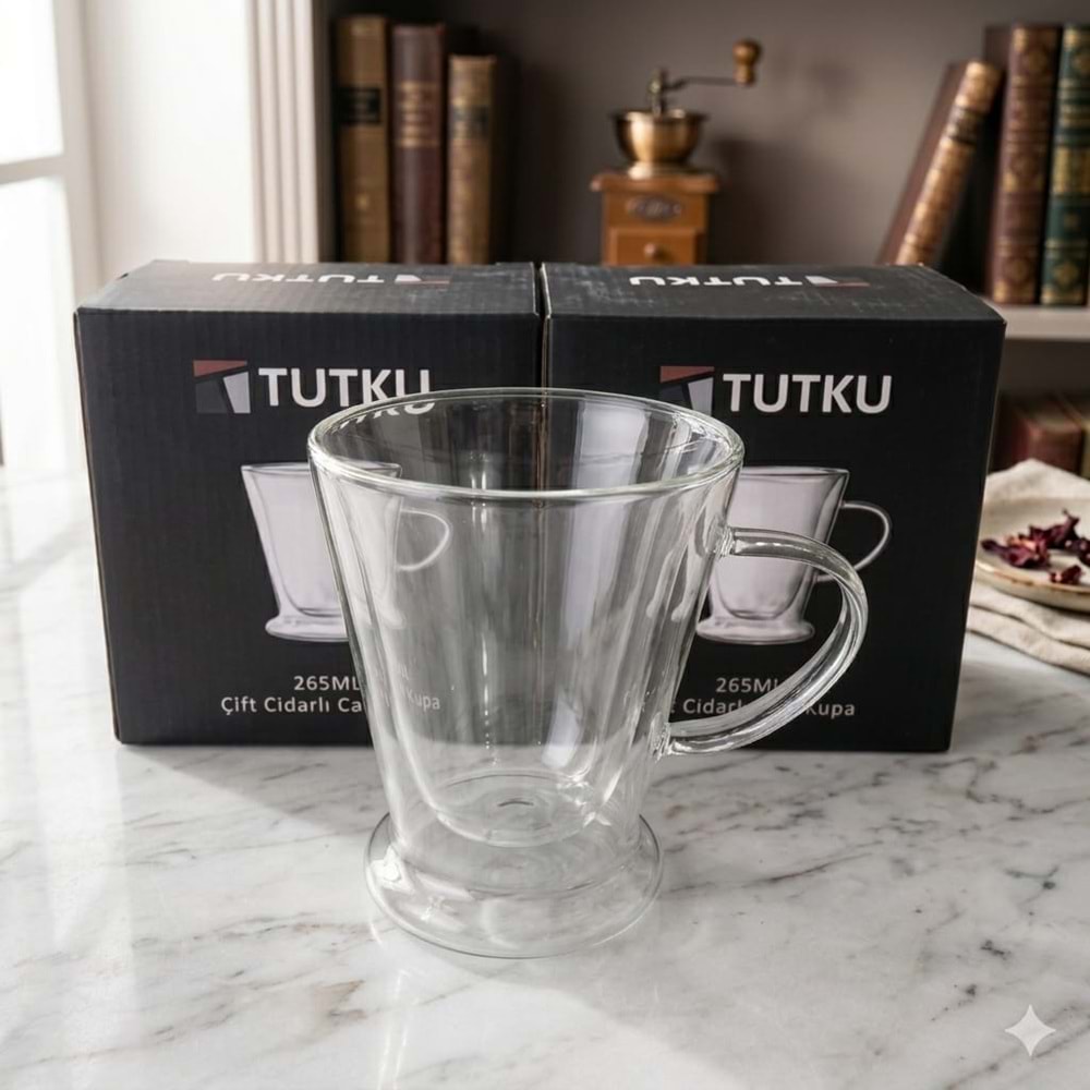 KT.017-CAM KUPA ÇİFT CİDARLI -TUTKU