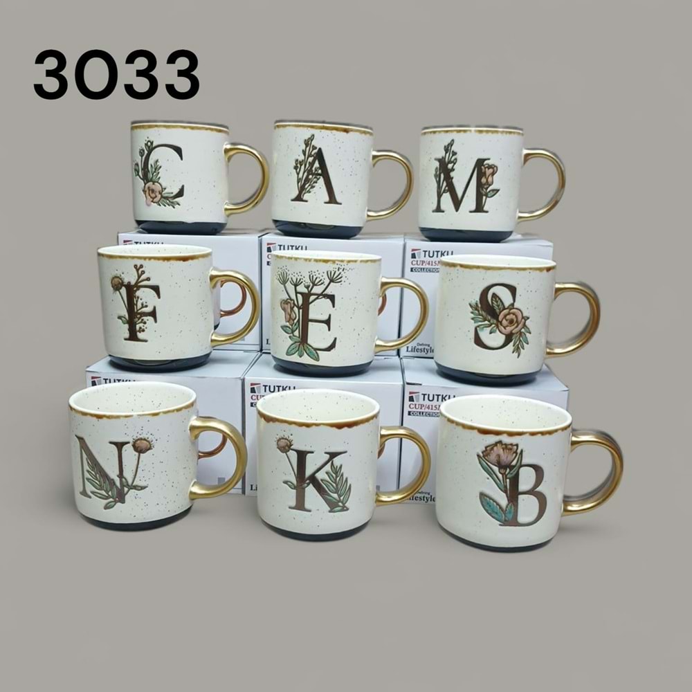 3033 -KUPA PORS. HARFLİ 415ML -TUTKU