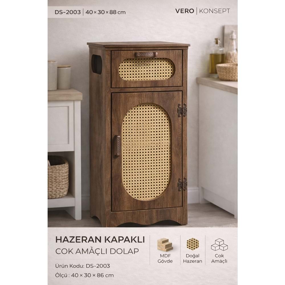 DS.2003-AHŞAP DOLAP SEBZELİK CEVİZ -VERO