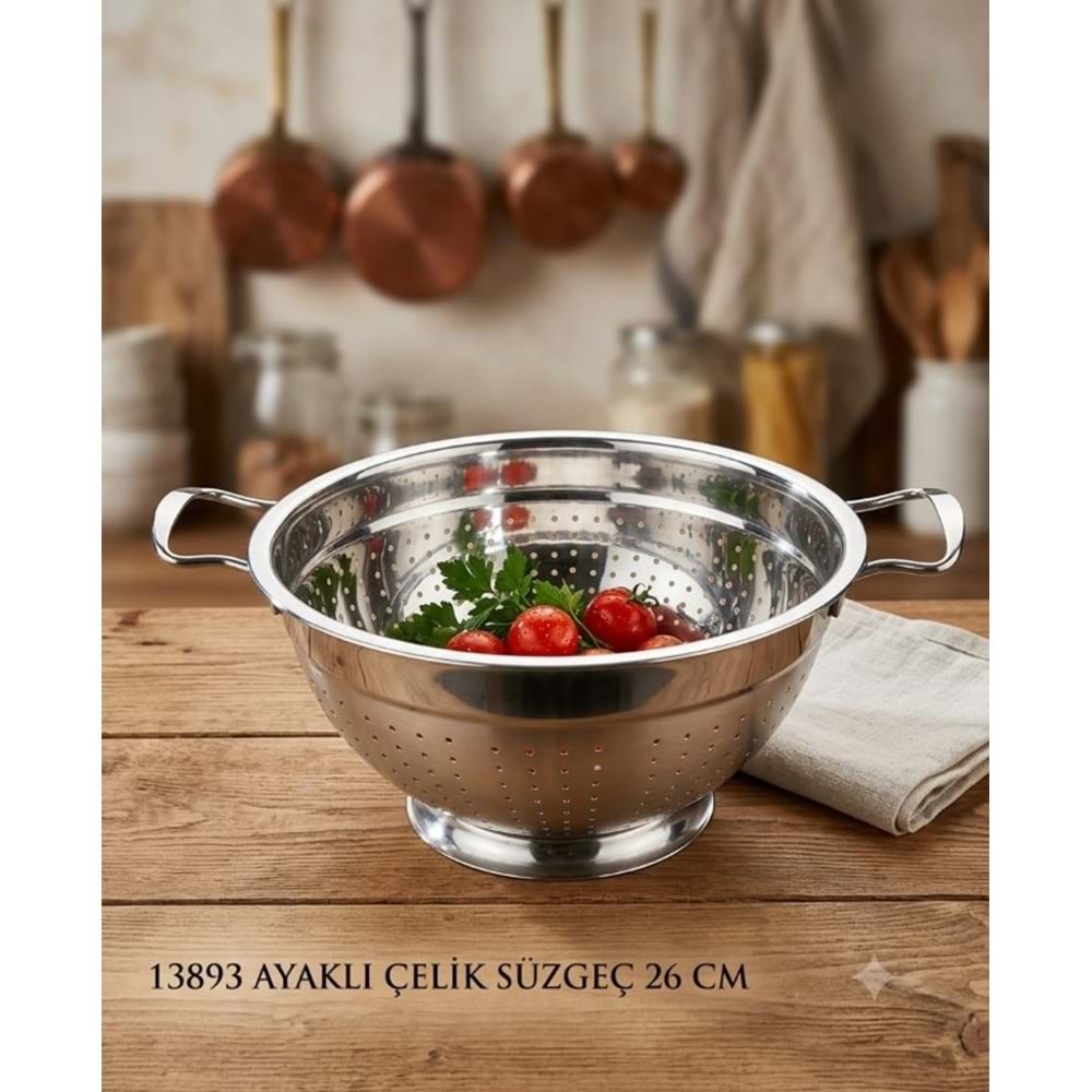 13893 -METAL SÜZGEÇ AYAKLI BYK 26CM -YAKUT