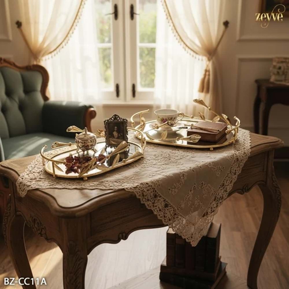 JX11A -TEPSİ DEKOR OVAL GALA GOLD -ZEYVE