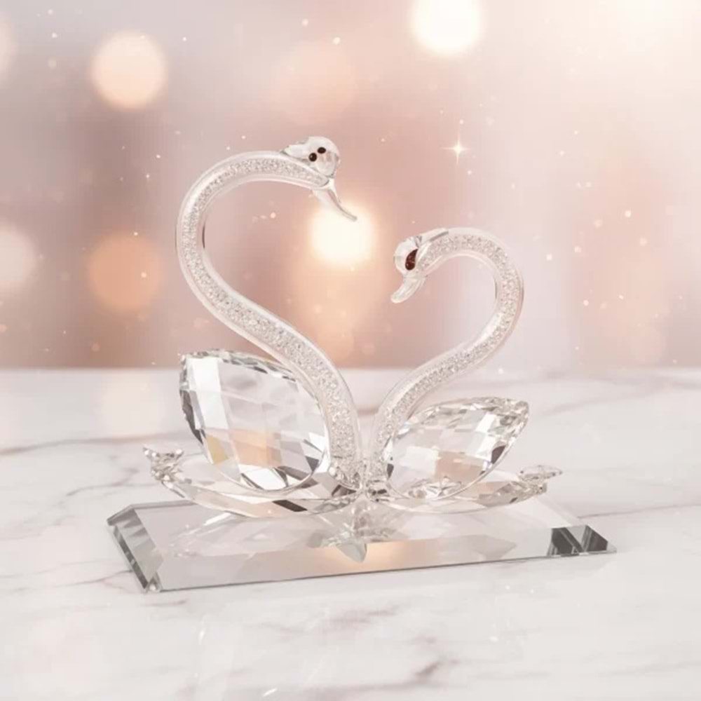 KR012 -KRİSTAL 2Lİ KUĞU -ZEYVE