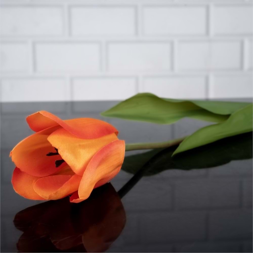 CLL02 -YAPAY ÇİÇEK LALE TURUNCU -ZEYVE