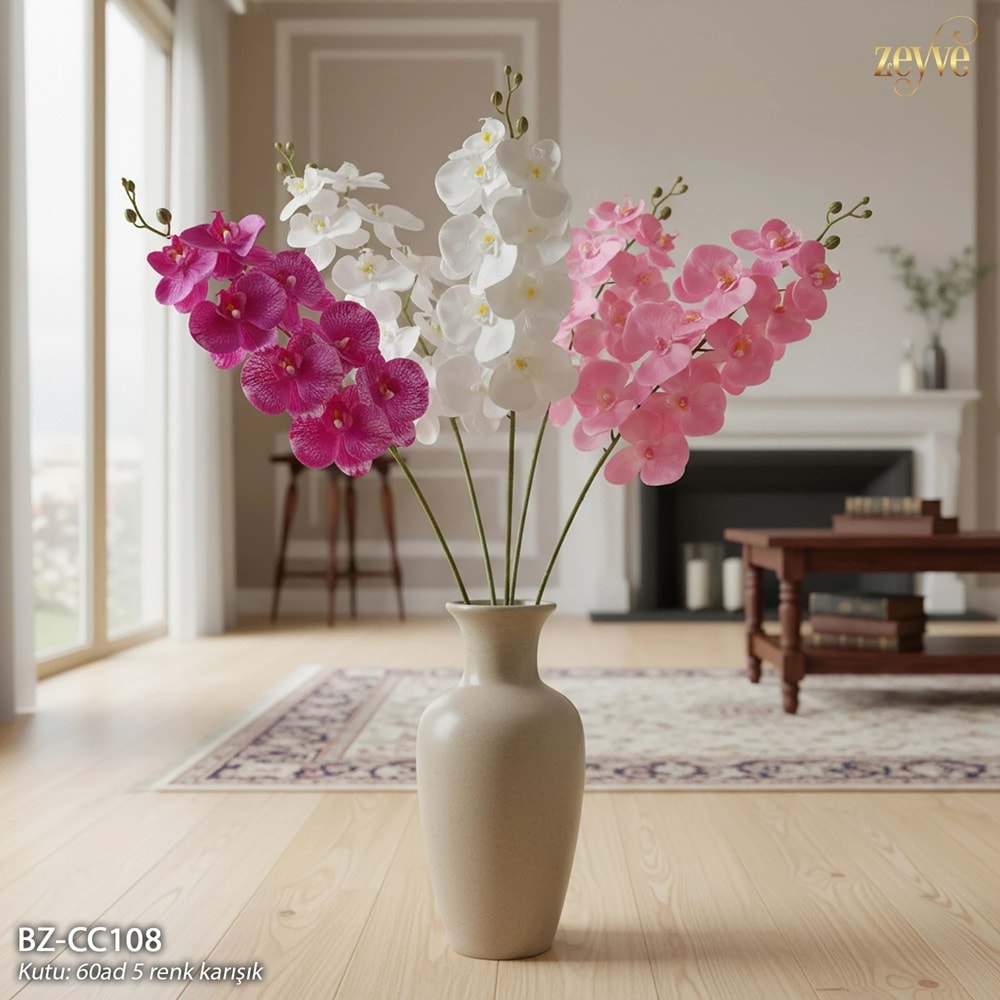 CC108 -YAPAY ÇİÇEK 9LU ORKİDE -ZEYVE