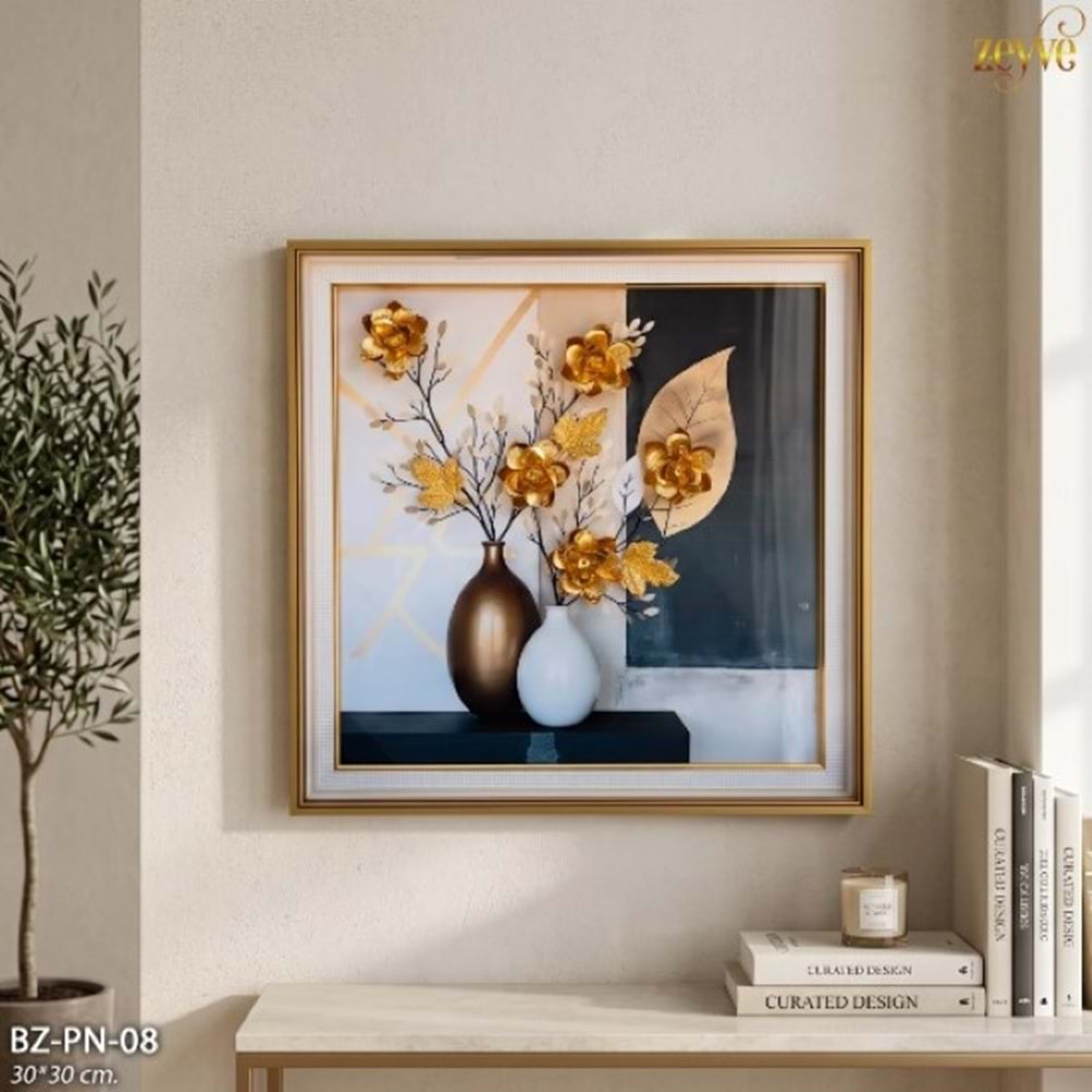 BZ.PN.08 - TABLO BONCUKLU 30*30 3D KARE -ZEYVE