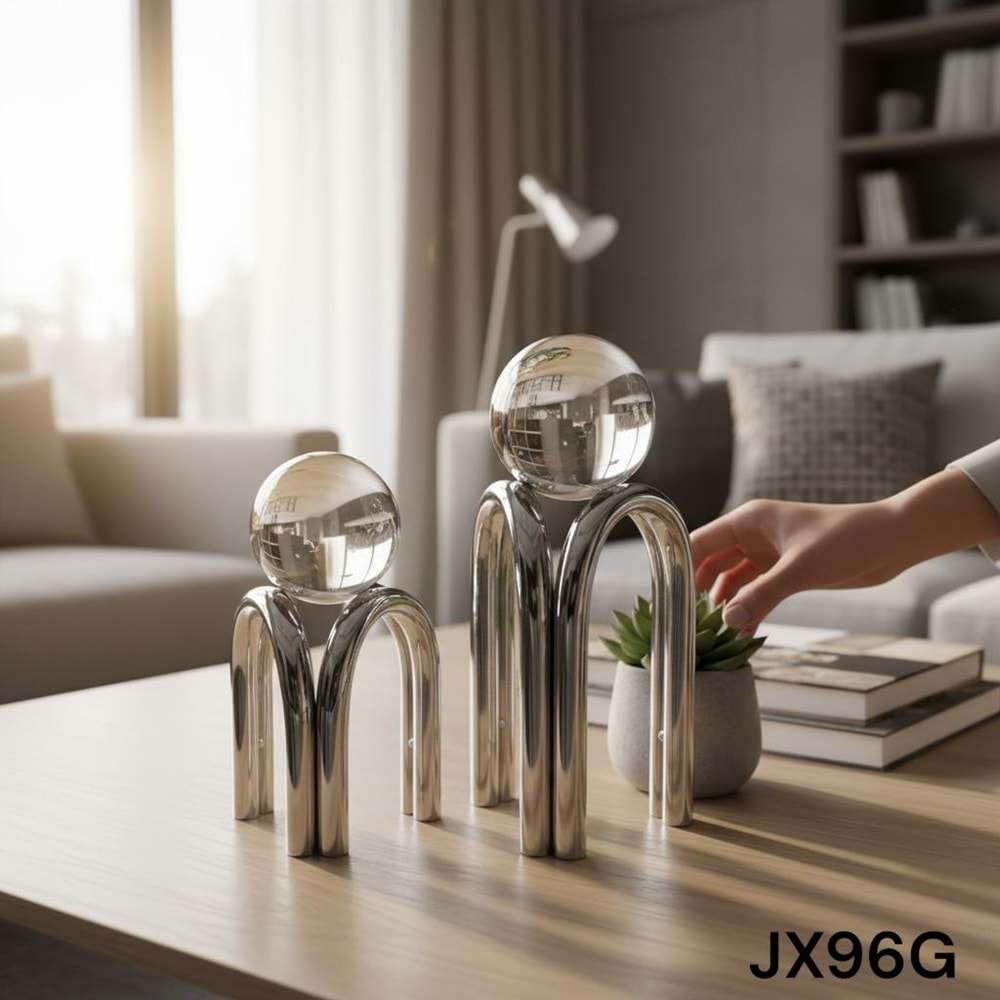 JX96.G -DEKOIR OBJE 2Lİ KÜRE GMŞ. -ZEYVE