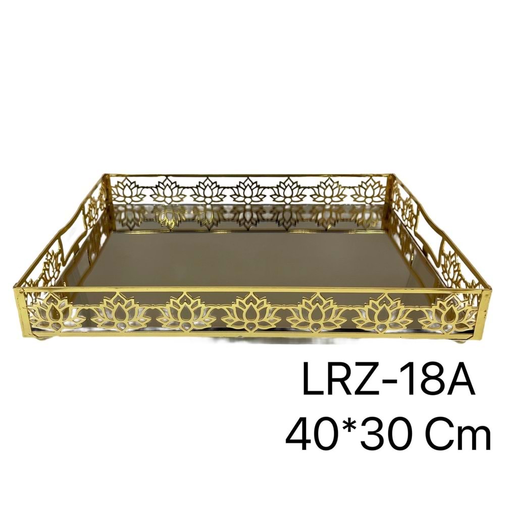 LZR.18.AL-LOTUS TEPSİ DİKT BYK.GOLD 40*30 -ZEYVE