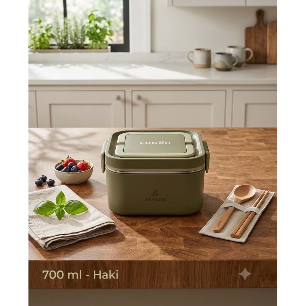 262092 -SAKLAMA KABI 700 ML KARE HAKİ -ARYILDIZ