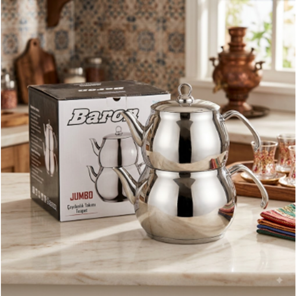 ÇAYDANLIK JUMBO 5 METAL KULP -BARON
