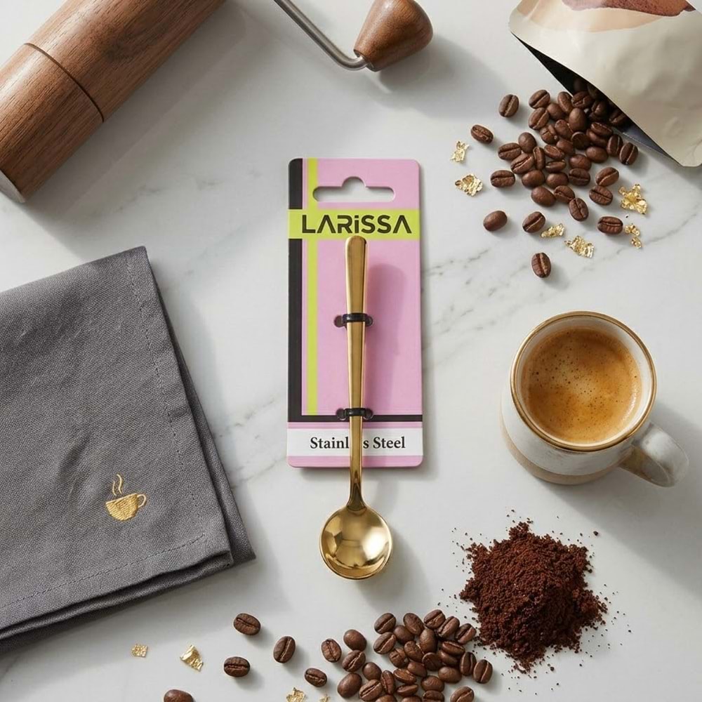 ÇAY KAŞIK ELA 6LI GOLD -LARİSSA