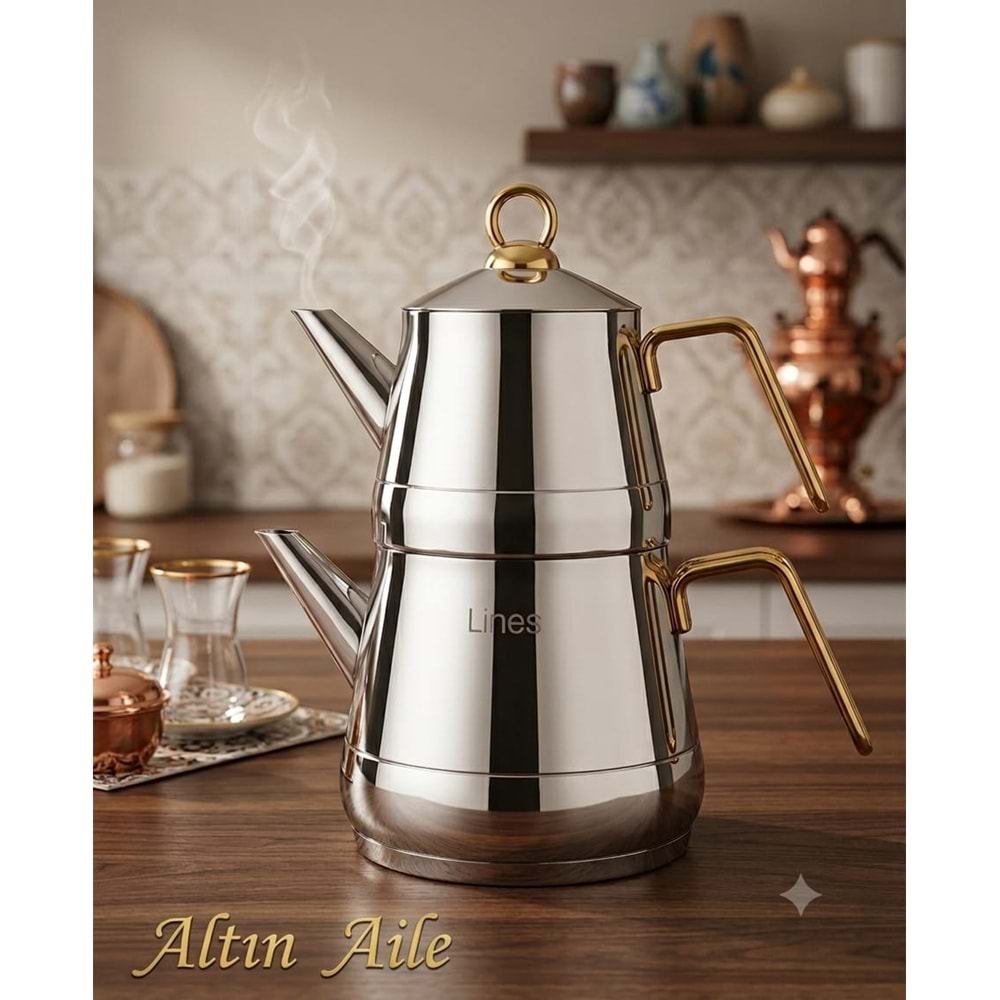 ÇAYDANLIK PRMT. ALTIN KULP AİLE SADE -LİNES