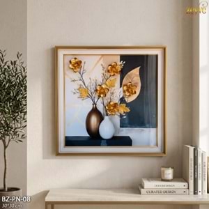 BZ.PN.08 - TABLO BONCUKLU 30*30 3D KARE -ZEYVE