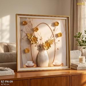 BZ.PN.09 - TABLO BONCUKLU 42*42 3D KARE -ZEYVE
