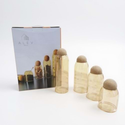 24 -CAM KAVANOZ 4LÜ MANTAR KPK. BAL -ALEV