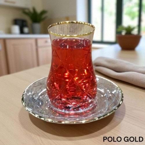 ÇAY SET 12 PRÇ POLO GOLD -CANBA