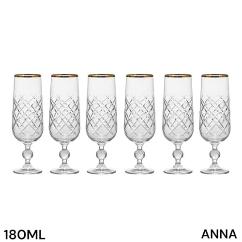 ANNA -KRİSTAL KAHVEYANI 6LI RENK -CANBA