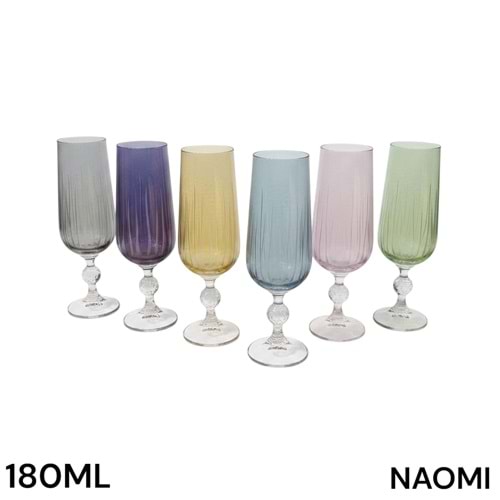 NAOMI -KRİSTAL KAHVEYANI 6LI RENK -CANBA