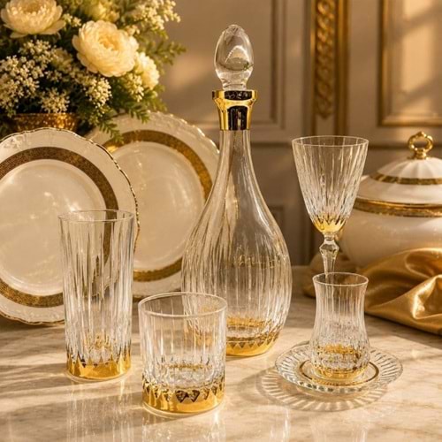 KRİSTAL 61 PRÇ. GOLD DEKOR ATLANTA -CANBA
