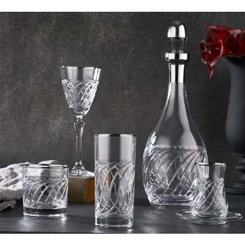 KRİSTAL 61 PRÇ. PLATİN DEKOR MELTEM -CANBA