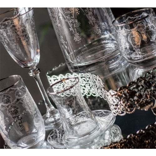 KRİSTAL 61 PRÇ. DELUXE PLATİN -CANBA