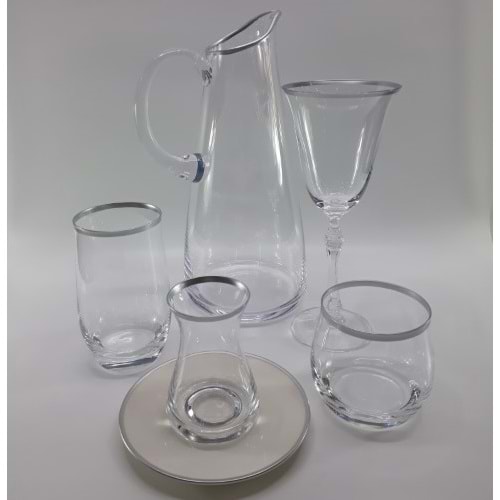 KRİSTAL 61 PRÇ. BASIC PLATİN -GLAZZE