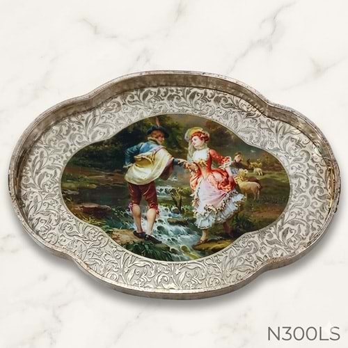 N.300.LS -TEPSİ ŞEFFAF OVAL FIRFIRLI -HELENA DVD