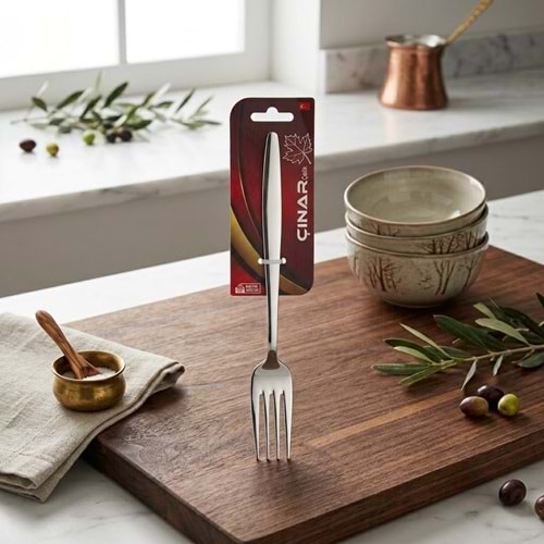 YEMEK ÇATAL 6'LI SADE SİVRİ -ÇINAR