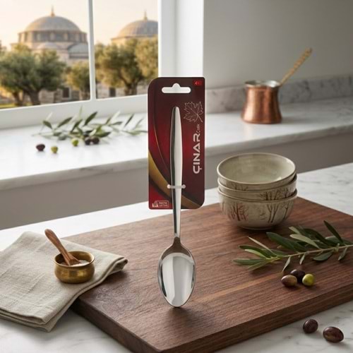 TATLI KAŞIK 6'LI SADE SİVRİ -ÇINAR