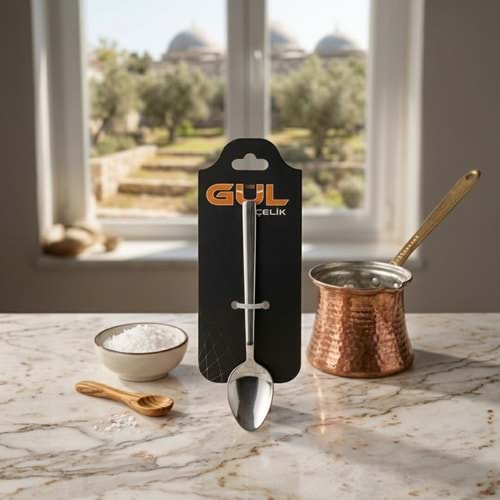 ÇAY KAŞIK 6'LI SADE ÇUBUK -GÜL