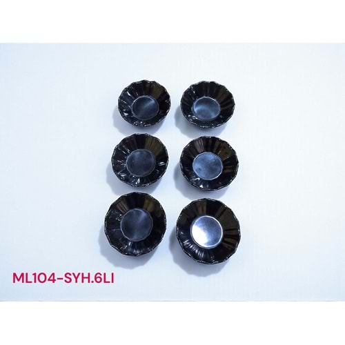 ML104.B-MELAMİN KAHVECİ 6 LI ÇAY TB. SİYAH -TRİA