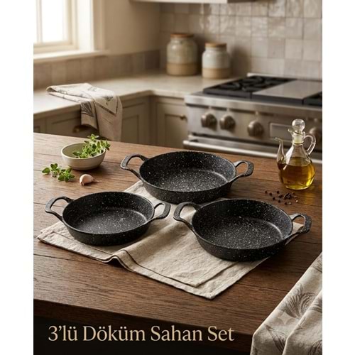 DÖKÜM SAHAN SET 3LÜ KULPSUZ KPK.SZ -KIRAÇ