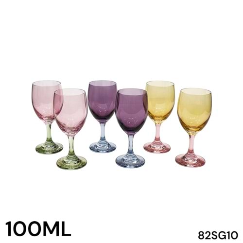 LÜSTER S82SG10 -CAM KADEH 6 LI 100ML -RENKLİ