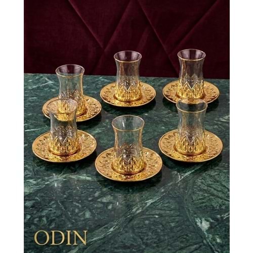 ODİN -ÇAY SETİ 12 PRÇ. TİTANYUM GOLD -POLANT