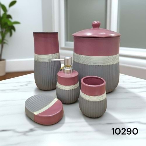 10290-BANYO SETİ PORS BORDO.GRİ-ACR