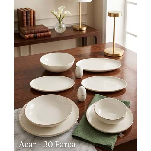 YEMEK SETİ 30 PRÇ.LÜX BONE YVR.-ACR