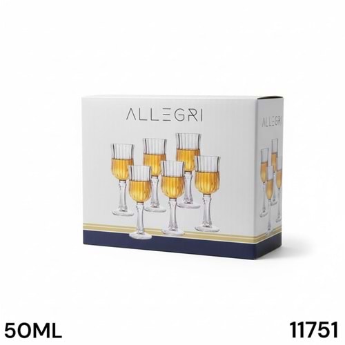 11751-KAHVE YANI BARDAK AYAKLI 6LI -ALLEGRİ