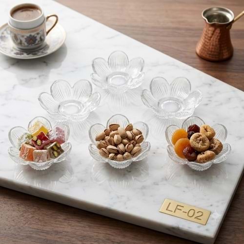 LF.02 -CAM SUNUMLUK 6LI LOTUS SADE -ALLEGRİ