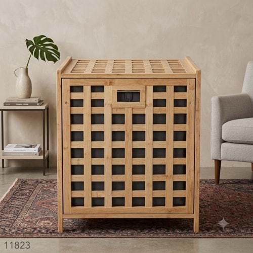 11823-BAMBU ÇAMAŞIR SEPETİ 40*30*55 -ALLEGRİ