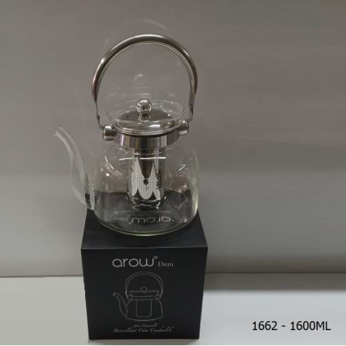 1662-1600ML CAM DEMLİK SÜZGÜ-AROW