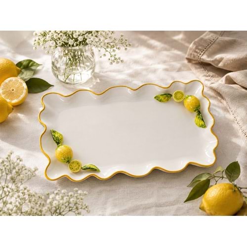 6824-LİMON SUNUM TABAK DİKT 37*22 -AROW