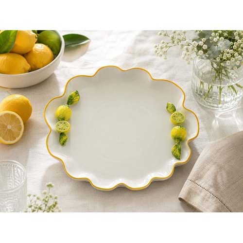6828-LİMON SUNUM TABAK YUVR 34CM -AROW