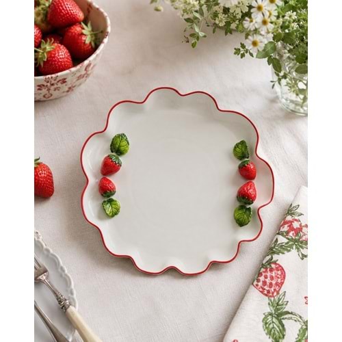 6835-ÇİLEK SUNUM TABAK YUVR 34CM -AROW