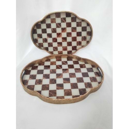 6774 -TEPSİ AKRİLİK 2Lİ FIRFIR OVAL-AROW