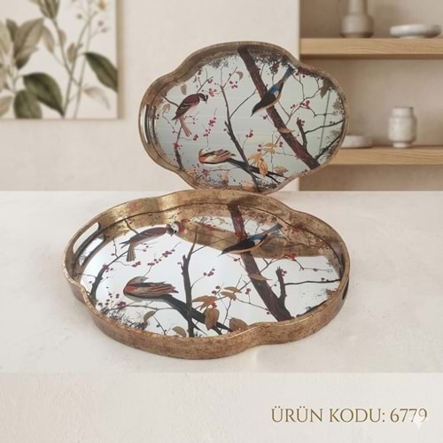6779 -TEPSİ AKRİLİK 2Lİ FIRFIR OVAL-AROW