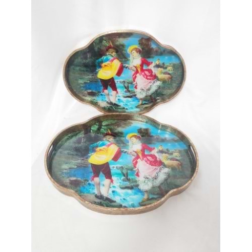 6791 -TEPSİ AKRİLİK 2Lİ FIRFIR OVAL-AROW