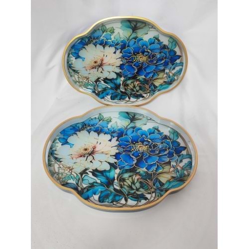 6807 -TEPSİ AKRİLİK 2Lİ FIRFIR OVAL-AROW